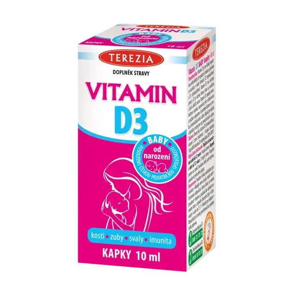 TEREZIA Vitamín D3 Baby kvapky od 1. mesiaca 10 ml