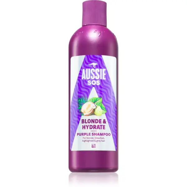 Aussie SOS Blonde & Hydrate fialový tónovací šampón pre blond vlasy 300 ml