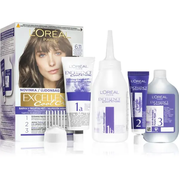L’Oréal Paris Excellence Cool Creme farba na vlasy odtieň 6.11 Ultra Ash Dark Blond 1 ks