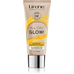 Lirene ALL DAY GLOW! rozjasňujúci fluidný make-up pre dlhotrvajúci efekt odtieň 02 Natural 30 ml