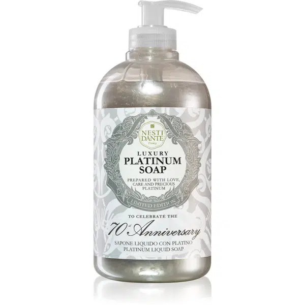Nesti Dante Luxury Platinum tekuté mydlo na ruky s pumpičkou 500 ml