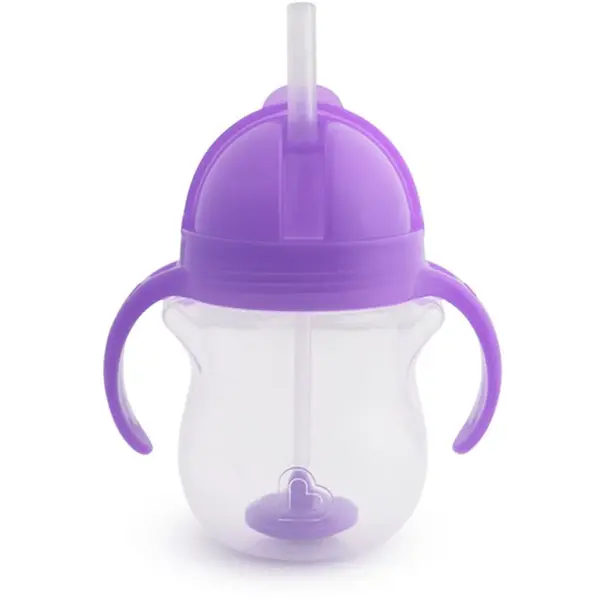 Munchkin Click Lock™ Tip & Sip hrnček s rúrkou so závažím Purple 6 m+ 207 ml