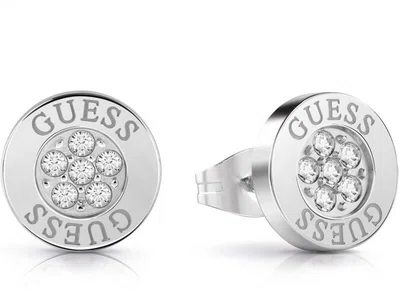 Guess Třpytivé peckové náušnice se zirkony UBE78022