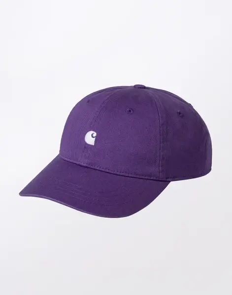 Carhartt WIP Madison Logo Cap Huckleberry/White