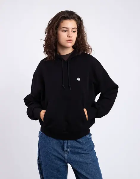 Carhartt WIP W' Hooded Casey Sweatshirt Black / Silver S