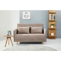 MID.YOU ROZKLÁDACÍ POHOVKA, textil, světle hnědá