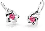 Cutie Jewellery Dětské náušnice s designem růžiček C2201-10-X-2 fuchsiová