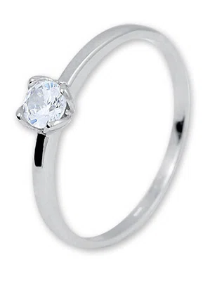 Soliter Něžný stříbrný prsten se zirkonem 426 001 00576 04 58 mm