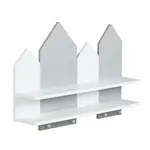 Nástěnná police tweety - bílá/šedá