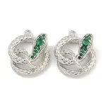 Brass Micro Pave Cubic Zirconia Pendants