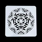 Flower Pattern Eco-Friendly PET Plastic Hollow Painting Silhouette Stencil