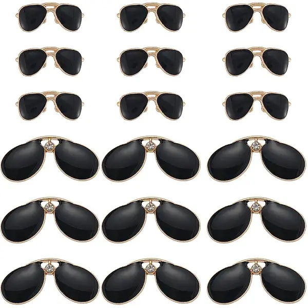 40Pcs 2 Styles Alloy Enamel Pendants