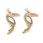 Brass Micro Pave Cubic Zirconia Pendants