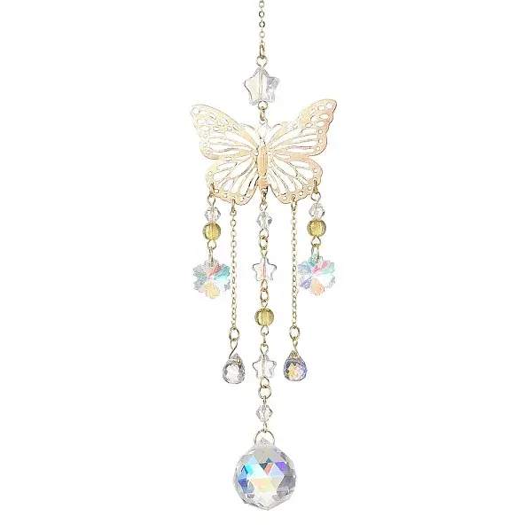 Brass Hollow Butterfly Pendant Decoration