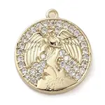 Brass Micro Pave Clear Cubic Zirconia Pendants