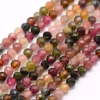Natural Multicolor Tourmaline Beads Strands