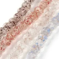 Handmade Gold Sand Lampwork Beads