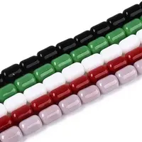 Opaque Solid Color Glass Beads Strands