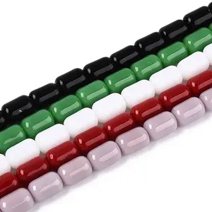 Opaque Solid Color Glass Beads Strands