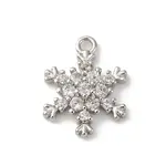Brass Pave Clear Cubic Zirconia Charms