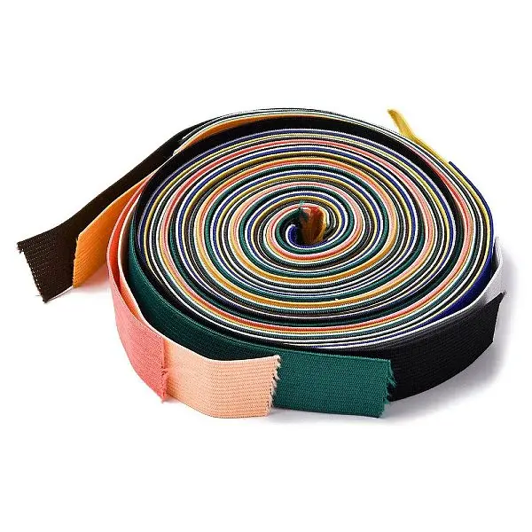 12Pcs 12 Colors Flat Elastic Band