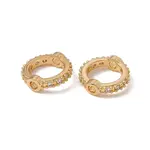 Brass Micro Pave Cubic Zirconia Bead Frames