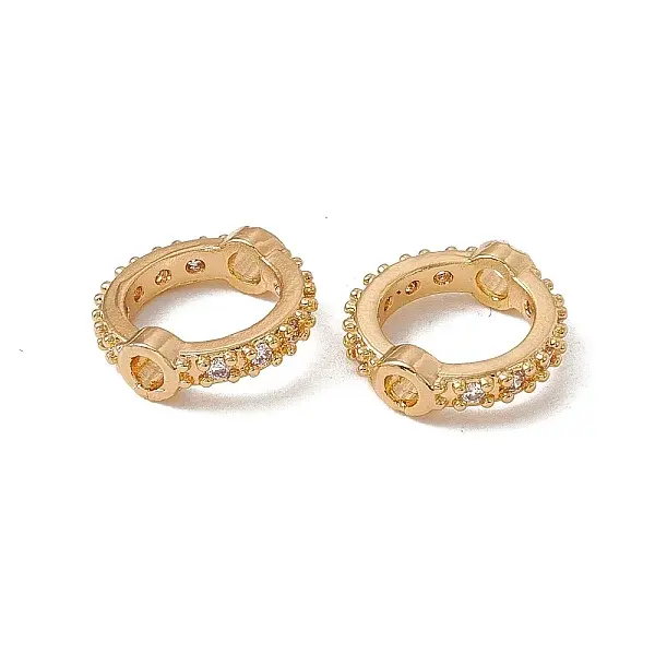 Brass Micro Pave Cubic Zirconia Bead Frames