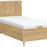 Postel 100x200cm s úložným prostorem a knihovnou cody modular - dub