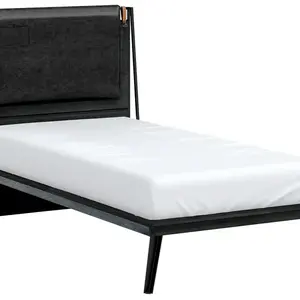 Studentská postel 100x200cm s usb nebula - černá/šedá