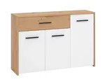 Kombinovaná komoda geralt - bílá/dub artisan