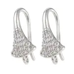 Brass Micro Pave Cubic Zirconia Earring Hooks