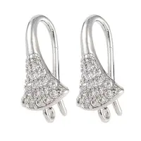 Brass Micro Pave Cubic Zirconia Earring Hooks