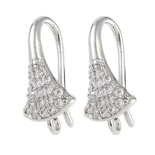 Brass Micro Pave Cubic Zirconia Earring Hooks