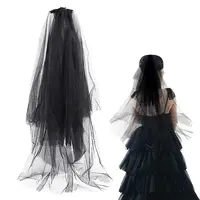 2Pcs Polyester Mesh Bridal Veils