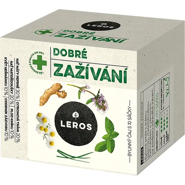 Leros Dobré zažívanie bylinný čaj na podporu trávenia 10x1,5 g