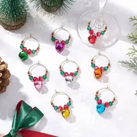 Christmas Iron Bell Wine Glass Ornaments