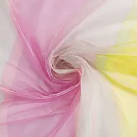 Rainbow Color Gradient Polyester Mesh Fabric