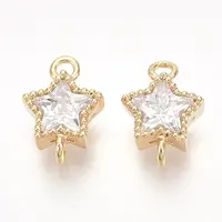 Brass Cubic Zirconia Links