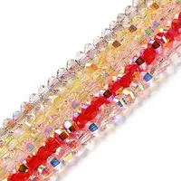 Transparent Electroplate Glass Beads Strands