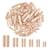480Pcs 6 Styles Wood Grooved Dowel Pins