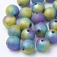 Spray Painted Acrylic Beads