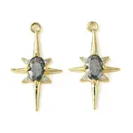 Brass Micro Pave Cubic Zirconia Pendants