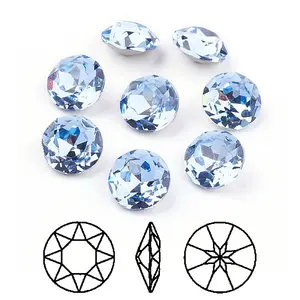 Pointed Back & Back Plated K9 Glass Rhinestone Cabochons