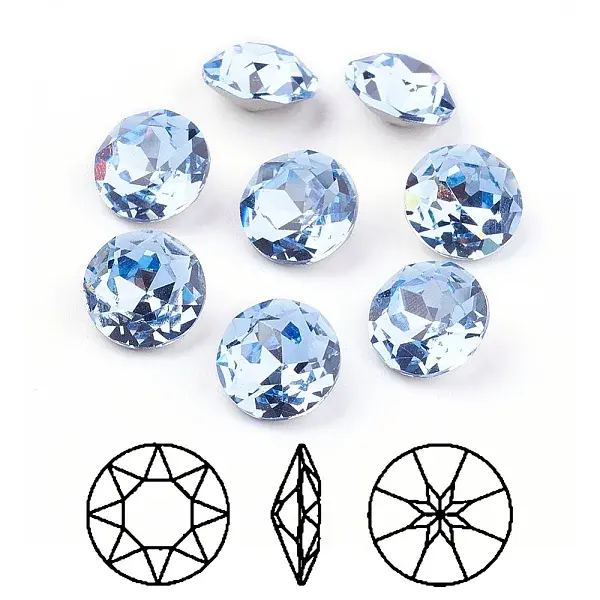 Pointed Back & Back Plated K9 Glass Rhinestone Cabochons