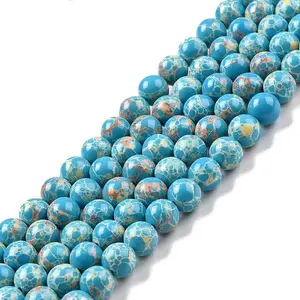 Synthetic Imperial Jasper Beads Strands