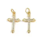 Brass Micro Pave Cubic Zirconia Pendants