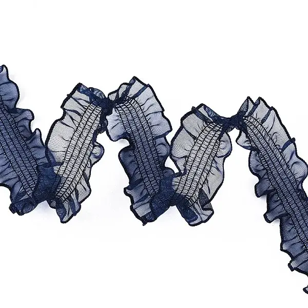 20 Yards Polyester Pleated Elastic Lace Trim