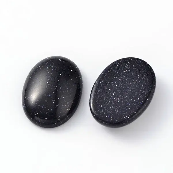 Oval Synthetic Blue Goldstone Cabochons
