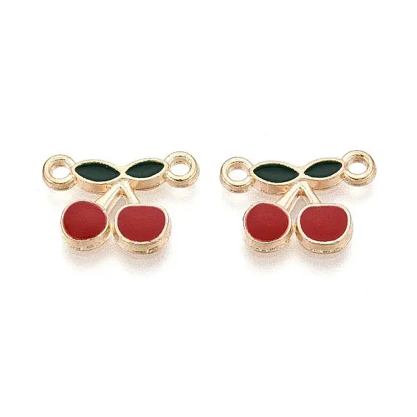 Alloy Enamel Fruit Connector Charms