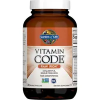 Garden of Life Vitamin Code RAW Iron kapsuly na podporu krvotvorby 30 cps
